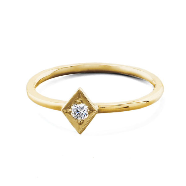 Lily 18ct Yellow Gold Diamond Stacking Ring