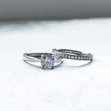 Platinum 2mm Grain Set Diamond Set Wedding Band